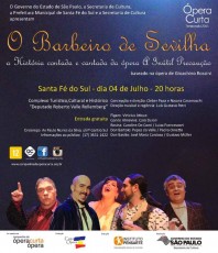 6 Sábado tem apresentação gratuita do espetáculo O barbeiro de Sevilha