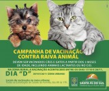 Dia D da Campanha de Vacinação contra Raiva Animal será sábado